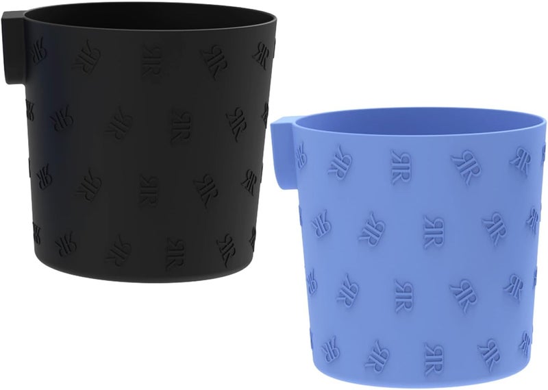 Rich&Ray Magnetic Cup Sleeve, 8oz Reusable Silicone Sleeve Without Cups, Stainless Steel Cup Sleeve Suitable for Water Cooler and Refrigerator, 2 Pack (Cups Not Included) - Image 1